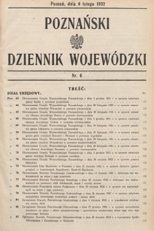 Poznański Dziennik Wojewódzki. 1932, nr 6