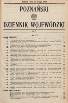 Poznański Dziennik Wojewódzki. 1932, nr 9