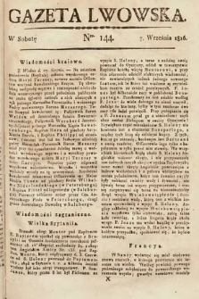 Gazeta Lwowska. 1816, nr 144