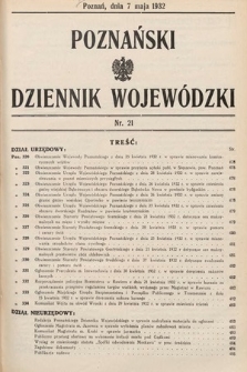 Poznański Dziennik Wojewódzki. 1932, nr 21