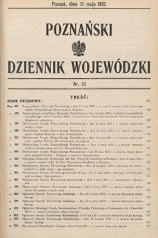 Poznański Dziennik Wojewódzki. 1932, nr 23