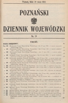 Poznański Dziennik Wojewódzki. 1932, nr 24