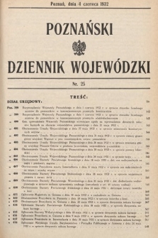 Poznański Dziennik Wojewódzki. 1932, nr 25