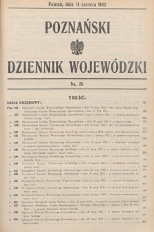 Poznański Dziennik Wojewódzki. 1932, nr 26