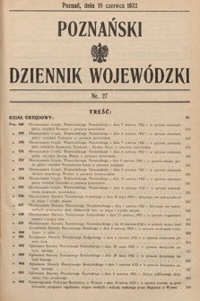 Poznański Dziennik Wojewódzki. 1932, nr 27