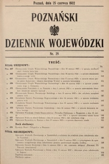 Poznański Dziennik Wojewódzki. 1932, nr 28