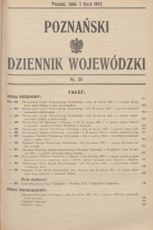 Poznański Dziennik Wojewódzki. 1932, nr 30