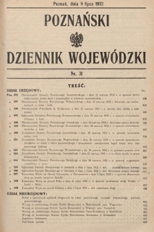 Poznański Dziennik Wojewódzki. 1932, nr 31