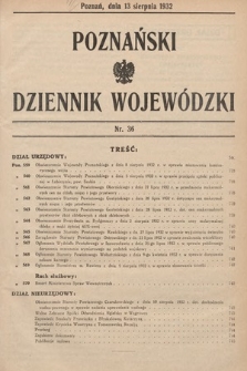 Poznański Dziennik Wojewódzki. 1932, nr 36