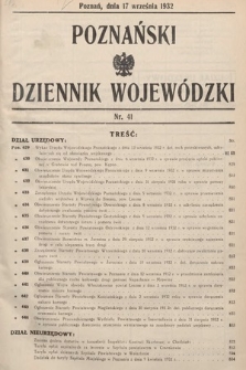 Poznański Dziennik Wojewódzki. 1932, nr 41