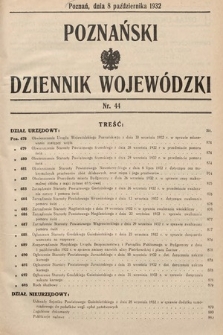 Poznański Dziennik Wojewódzki. 1932, nr 44