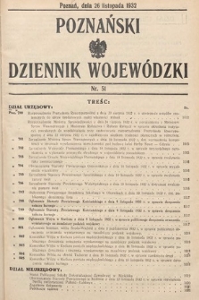 Poznański Dziennik Wojewódzki. 1932, nr 51