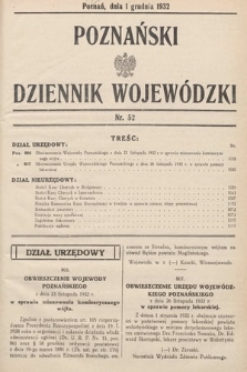 Poznański Dziennik Wojewódzki. 1932, nr 52