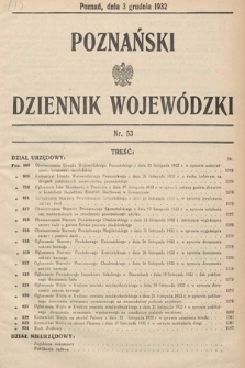 Poznański Dziennik Wojewódzki. 1932, nr 53