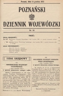 Poznański Dziennik Wojewódzki. 1932, nr 56
