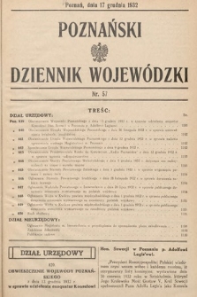 Poznański Dziennik Wojewódzki. 1932, nr 57