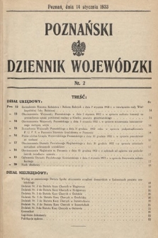 Poznański Dziennik Wojewódzki. 1933, nr 2