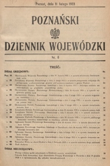 Poznański Dziennik Wojewódzki. 1933, nr 6