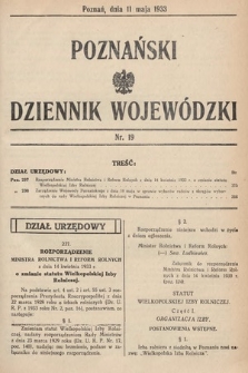 Poznański Dziennik Wojewódzki. 1933, nr 19