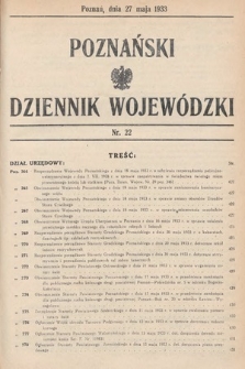 Poznański Dziennik Wojewódzki. 1933, nr 22