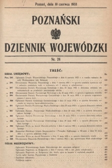Poznański Dziennik Wojewódzki. 1933, nr 24
