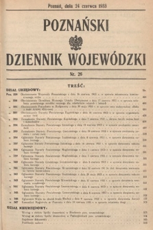 Poznański Dziennik Wojewódzki. 1933, nr 26