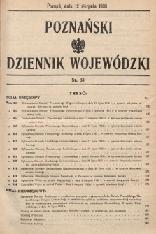 Poznański Dziennik Wojewódzki. 1933, nr 33