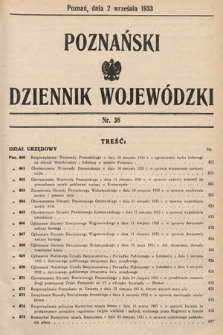 Poznański Dziennik Wojewódzki. 1933, nr 36