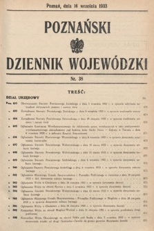 Poznański Dziennik Wojewódzki. 1933, nr 38