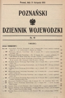 Poznański Dziennik Wojewódzki. 1933, nr 48