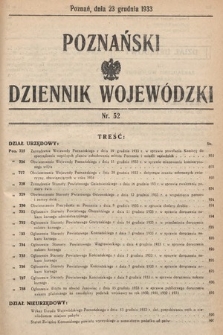 Poznański Dziennik Wojewódzki. 1933, nr 52