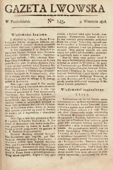 Gazeta Lwowska. 1816, nr 145