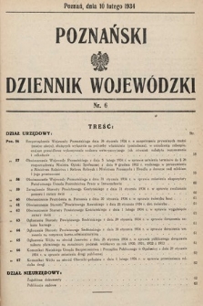 Poznański Dziennik Wojewódzki. 1934, nr 6