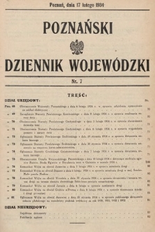 Poznański Dziennik Wojewódzki. 1934, nr 7