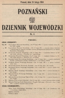 Poznański Dziennik Wojewódzki. 1934, nr 8