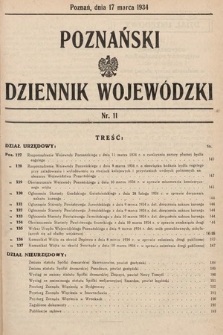 Poznański Dziennik Wojewódzki. 1934, nr 11