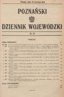 Poznański Dziennik Wojewódzki. 1934, nr 16