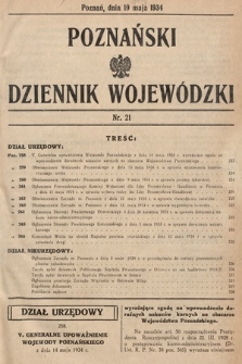 Poznański Dziennik Wojewódzki. 1934, nr 21