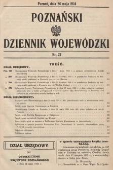 Poznański Dziennik Wojewódzki. 1934, nr 22