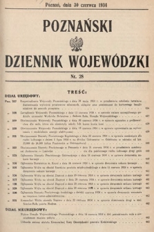 Poznański Dziennik Wojewódzki. 1934, nr 28