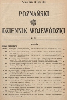 Poznański Dziennik Wojewódzki. 1934, nr 32