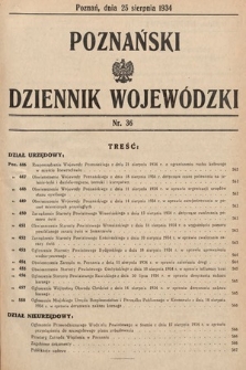 Poznański Dziennik Wojewódzki. 1934, nr 36