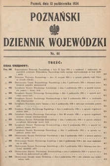 Poznański Dziennik Wojewódzki. 1934, nr 44