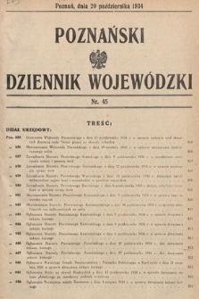 Poznański Dziennik Wojewódzki. 1934, nr 45