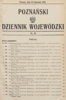 Poznański Dziennik Wojewódzki. 1934, nr 48