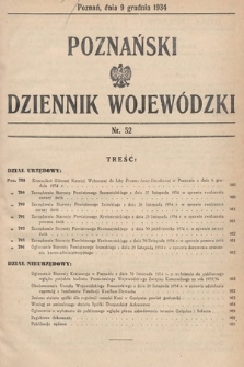 Poznański Dziennik Wojewódzki. 1934, nr 52