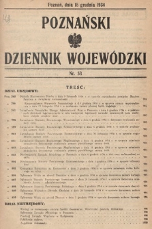 Poznański Dziennik Wojewódzki. 1934, nr 53