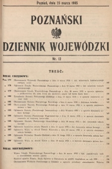 Poznański Dziennik Wojewódzki. 1935, nr 12