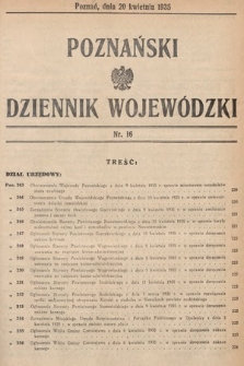 Poznański Dziennik Wojewódzki. 1935, nr 16