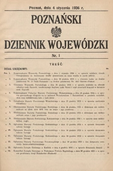 Poznański Dziennik Wojewódzki. 1936, nr 1